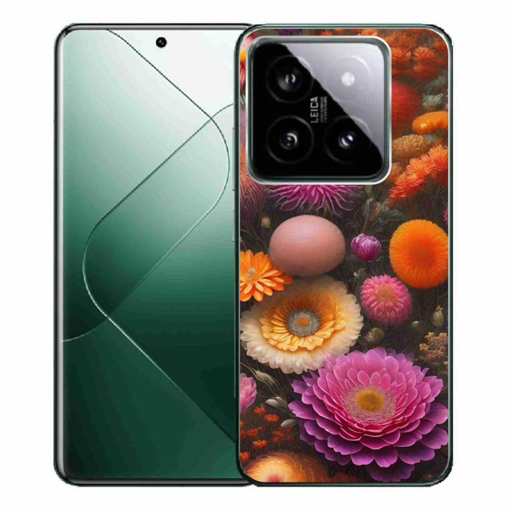 Gélový kryt mmCase na Xiaomi 14 Pro - kvetinová kompozícia