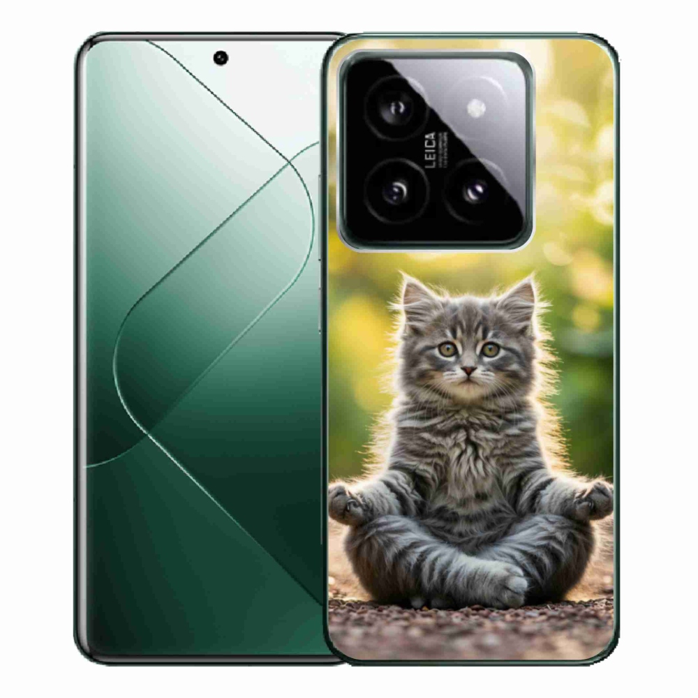 Gélový kryt mmCase na Xiaomi 14 Pro - meditujúce mačiatko