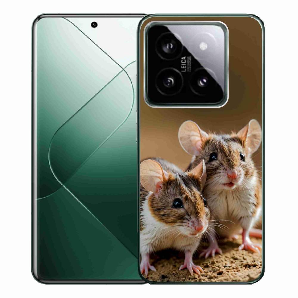 Gélový kryt mmCase na Xiaomi 14 Pro - myší duo