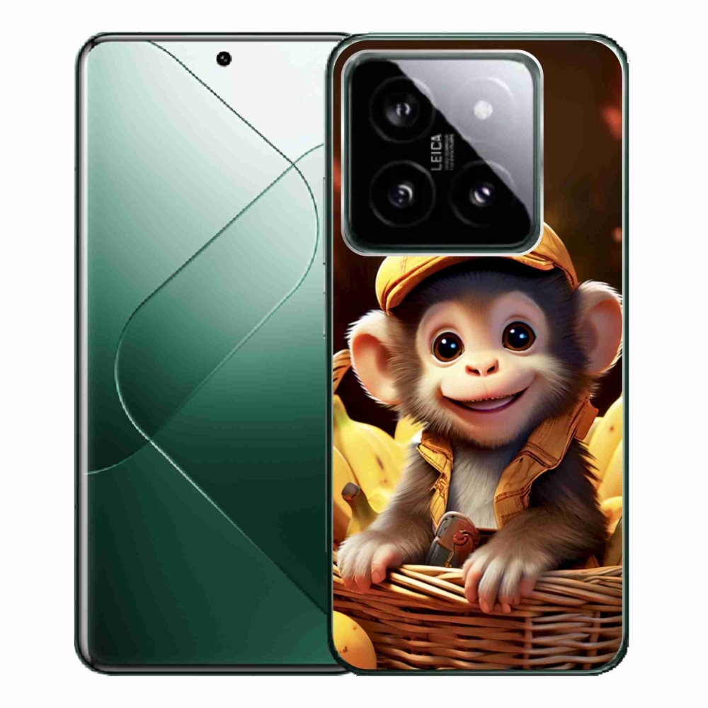 Gélový kryt mmCase na Xiaomi 14 Pro - opice v košíku