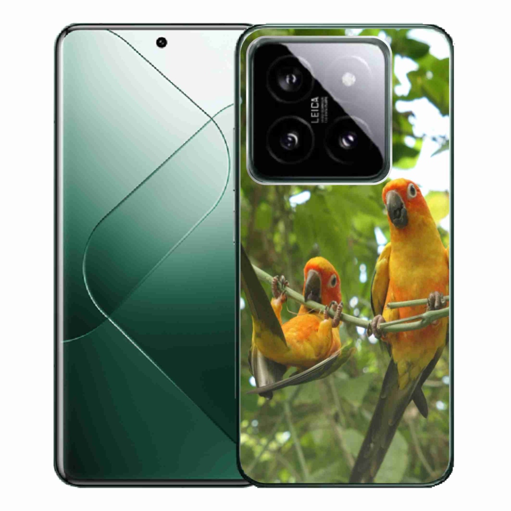 Gélový kryt mmCase na Xiaomi 14 Pro - papagáje aratingy