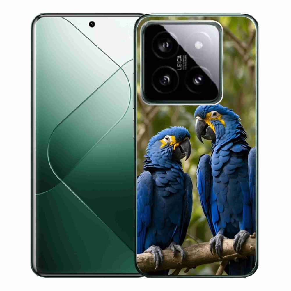 Gélový kryt mmCase na Xiaomi 14 Pro - papagájové duo