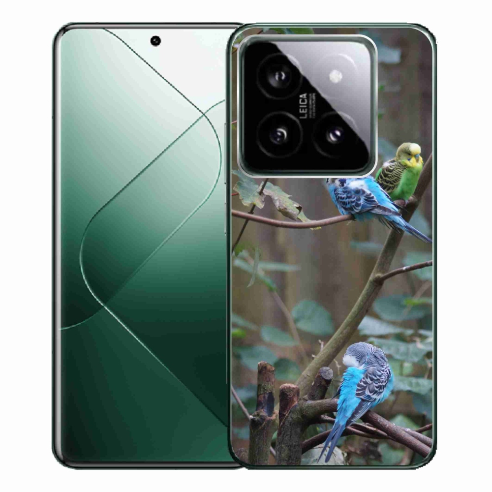 Gélový kryt mmCase na Xiaomi 14 Pro - papagáje na vetve