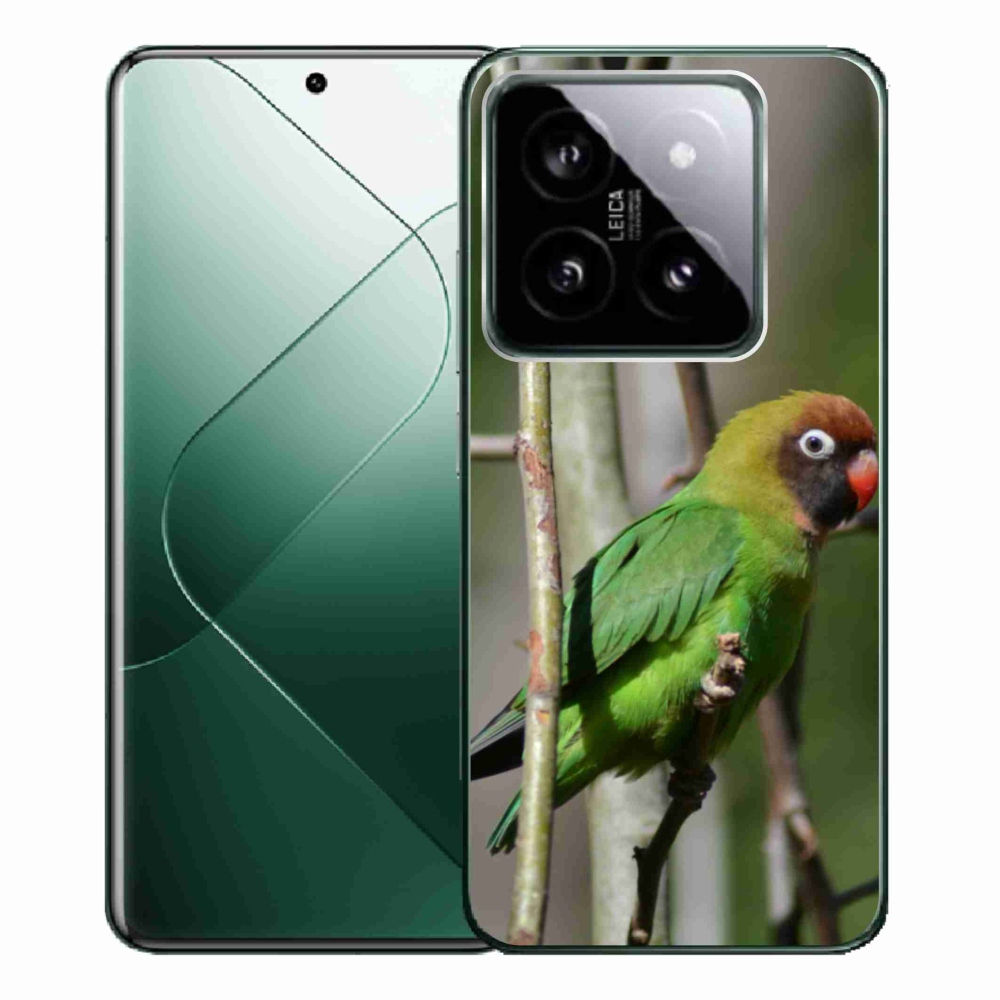 Gélový kryt mmCase na Xiaomi 14 Pro - papagáj agapornis