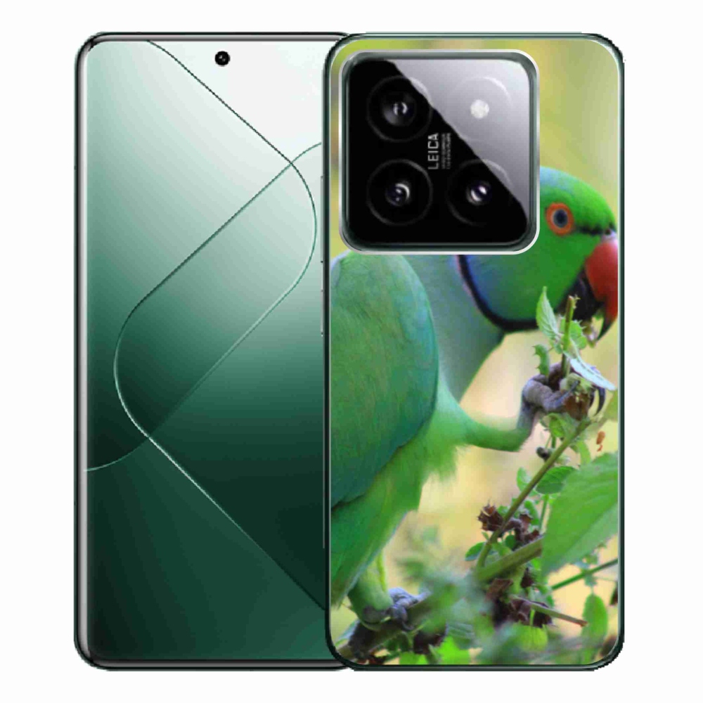 Gélový kryt mmCase na Xiaomi 14 Pro - papagáj Alexandr