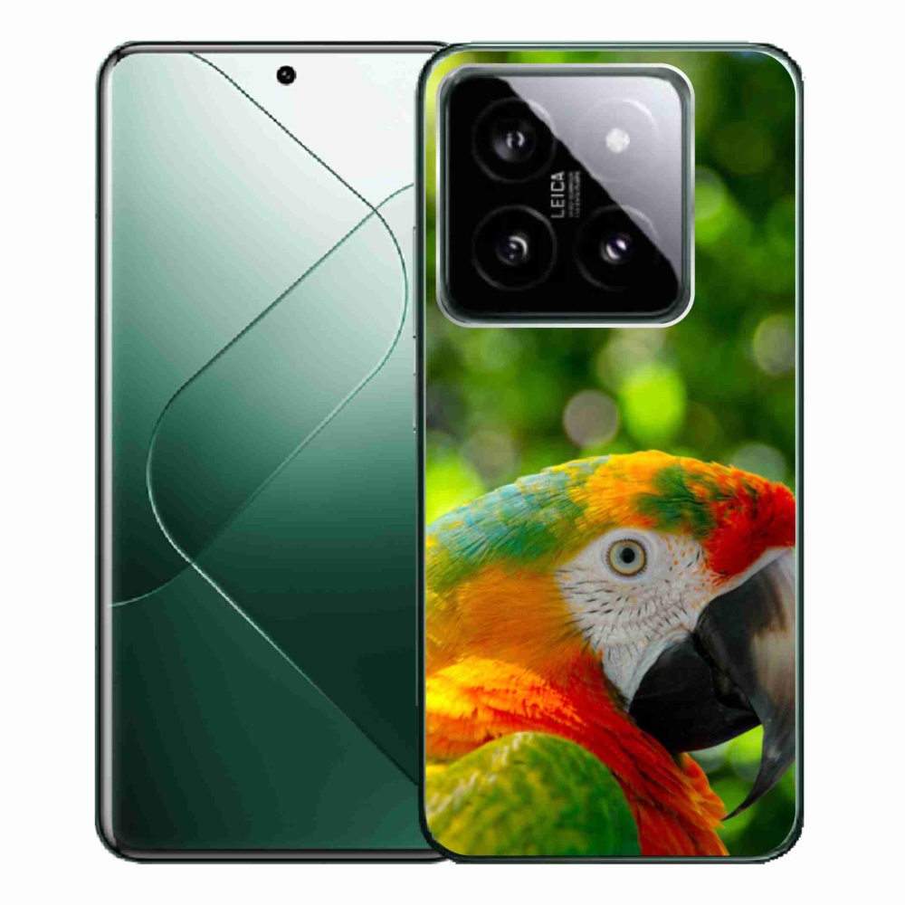 Gélový kryt mmCase na Xiaomi 14 Pro - papagáj ara 3