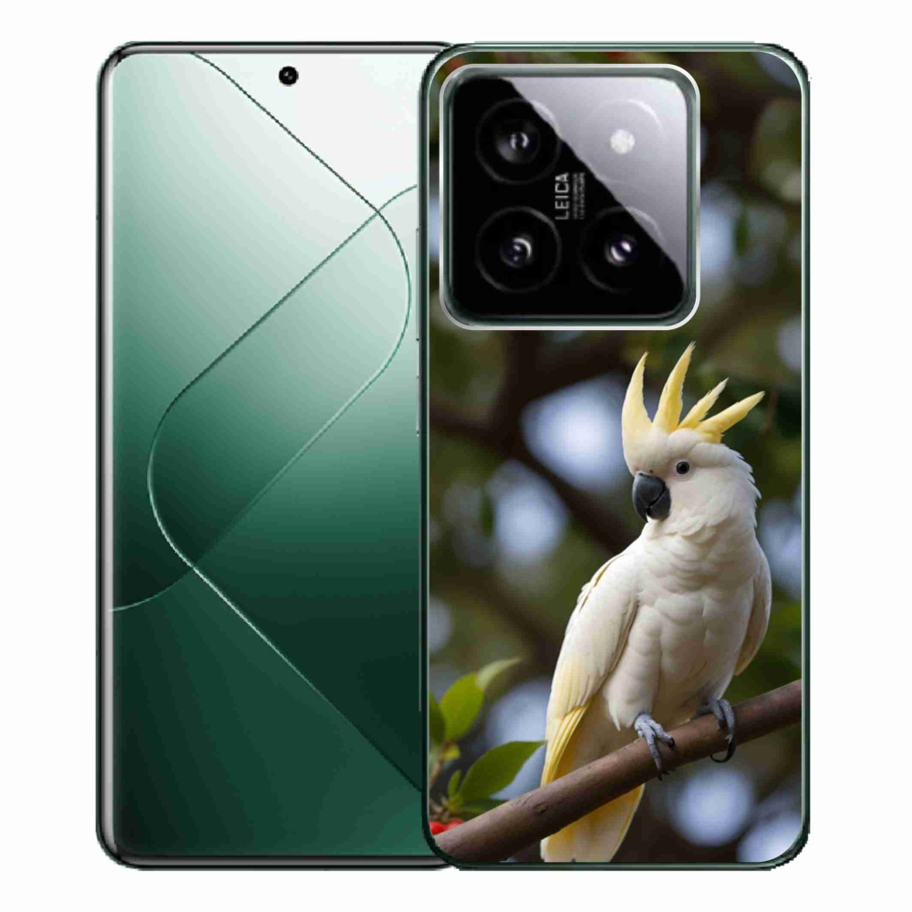 Gélový kryt mmCase na Xiaomi 14 Pro - papagáj kakadu 3