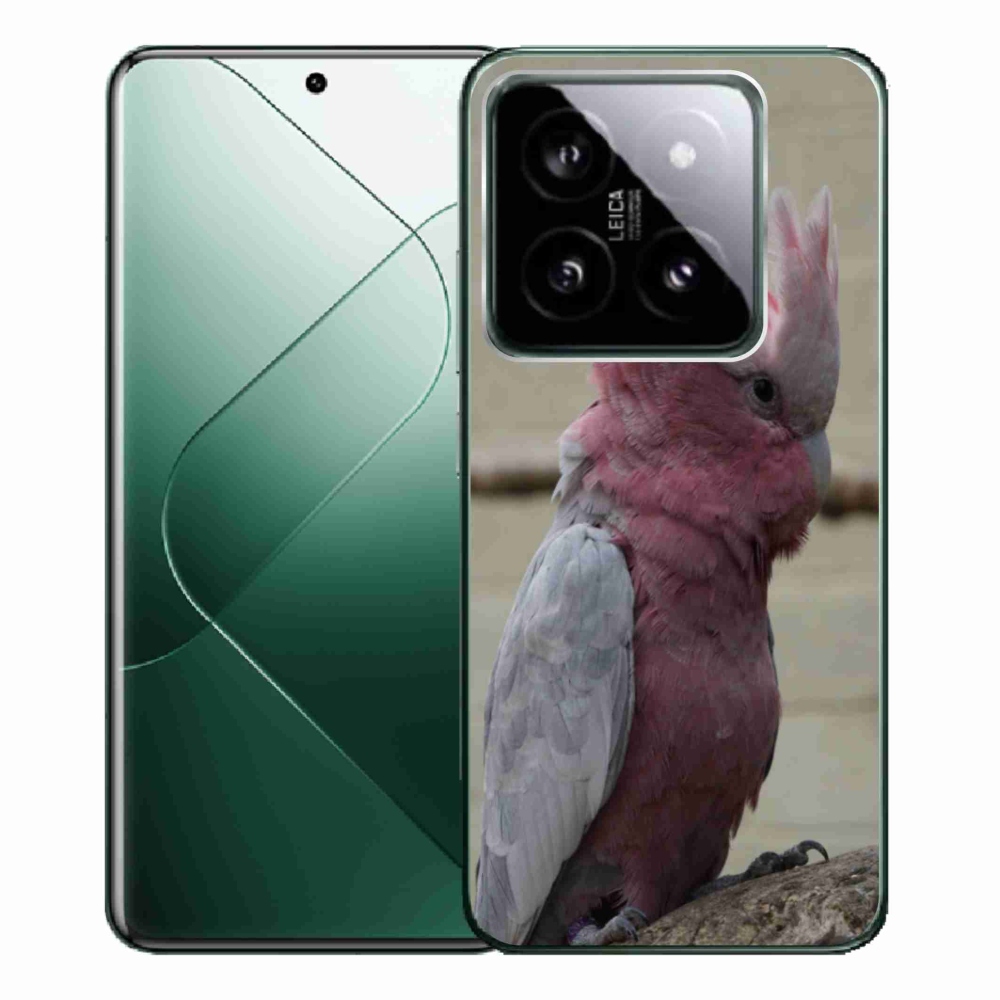 Gélový kryt mmCase na Xiaomi 14 Pro - papagáj kakadu ružový