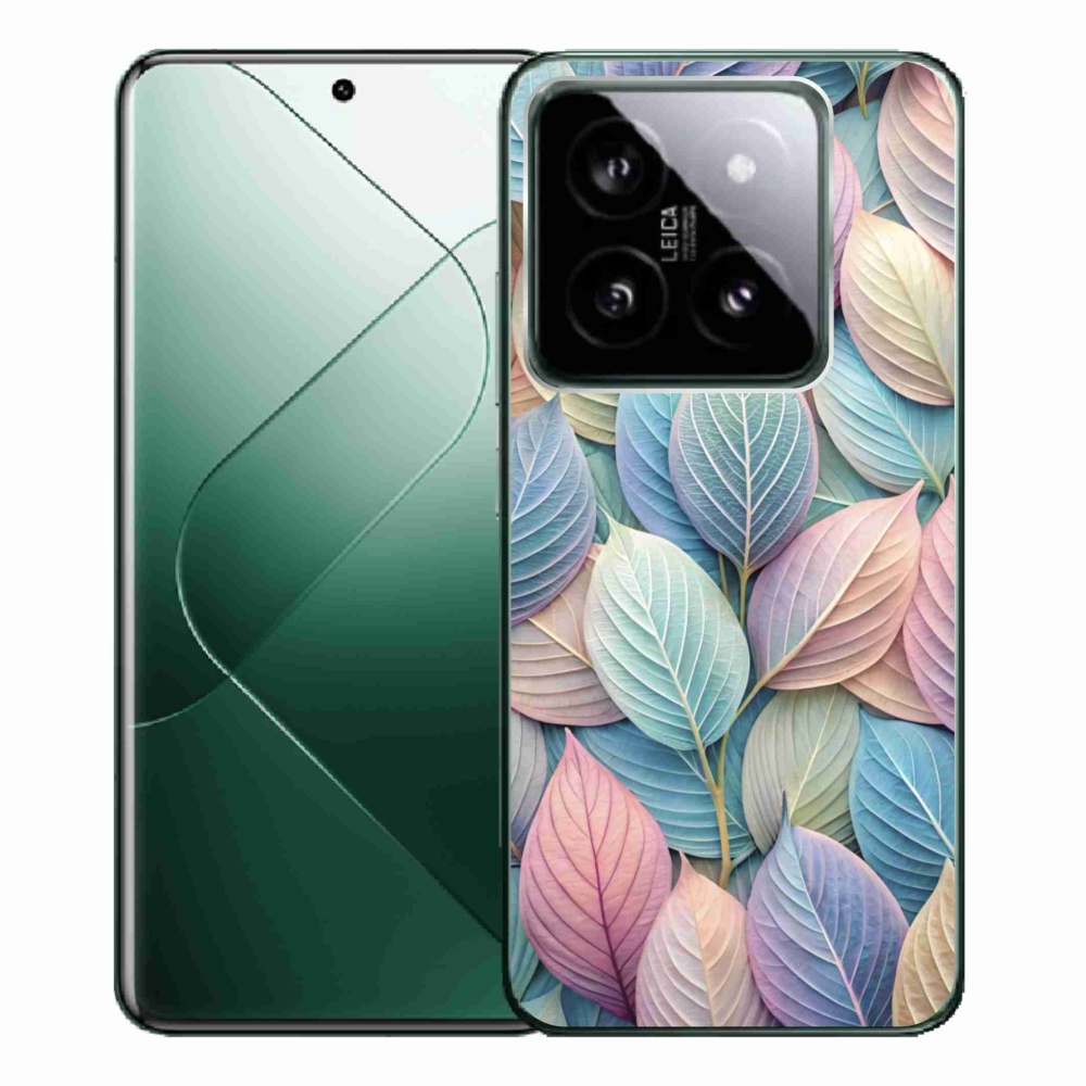 Gélový kryt mmCase na Xiaomi 14 Pro - pastelové listy