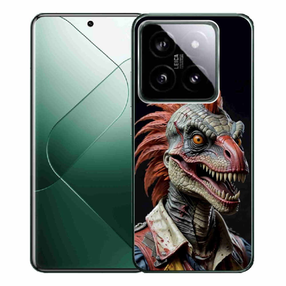 Gélový kryt mmCase na Xiaomi 14 Pro - punk dinosaurus