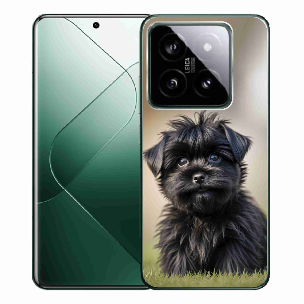 Gélový kryt mmCase na Xiaomi 14 Pro - roztomilý čierny psík