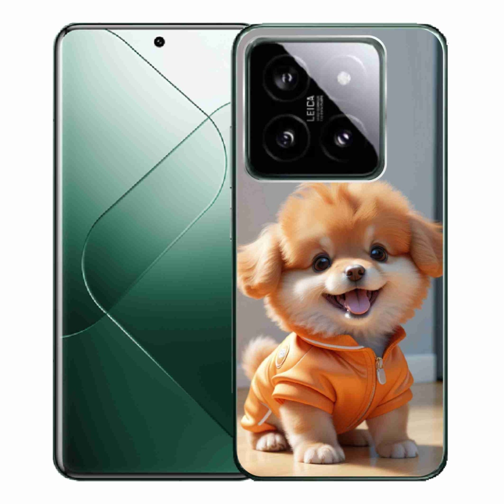 Gélový kryt mmCase na Xiaomi 14 Pro - roztomilý pomeranian v mikine