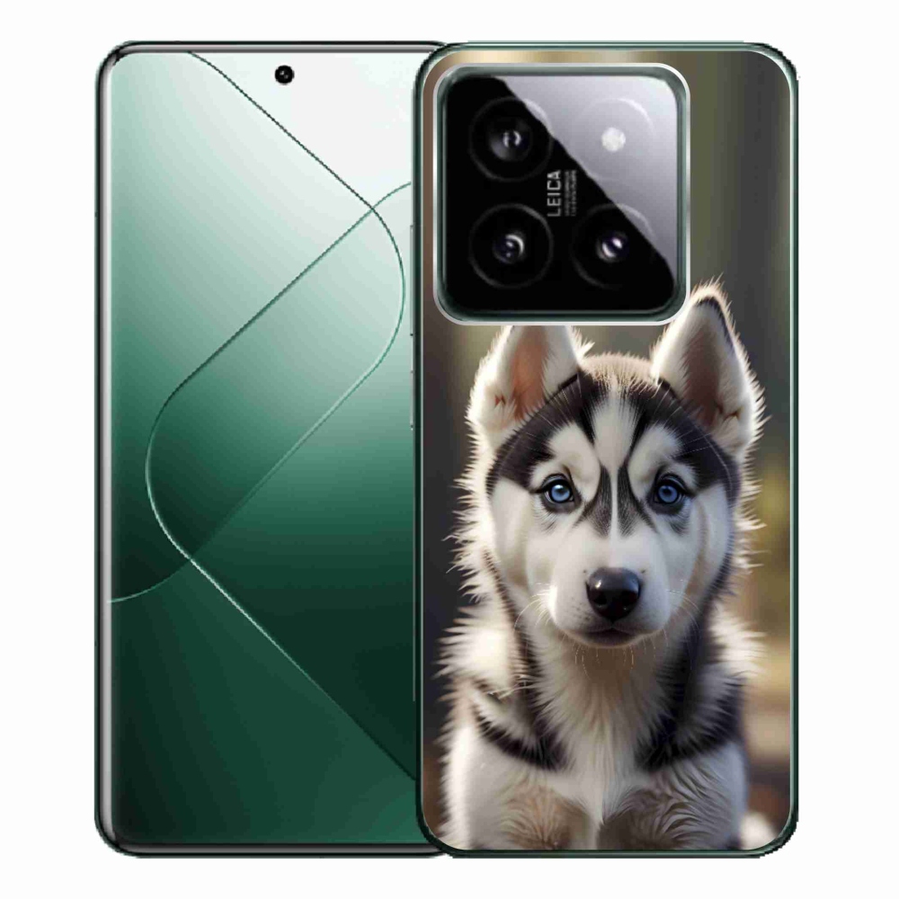 Gélový kryt mmCase na Xiaomi 14 Pro - roztomilý sibírsky husky