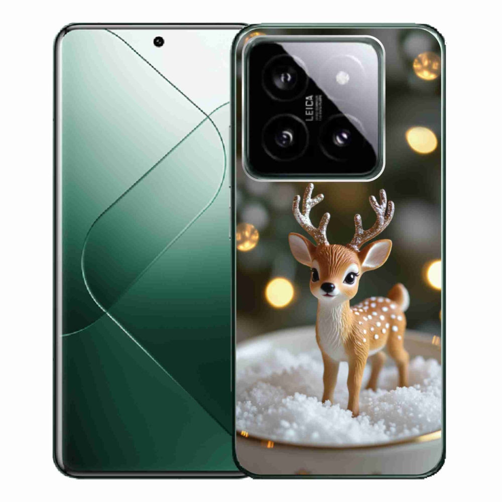 Gélový kryt mmCase na Xiaomi 14 Pro - roztomilý vianočný jeleň