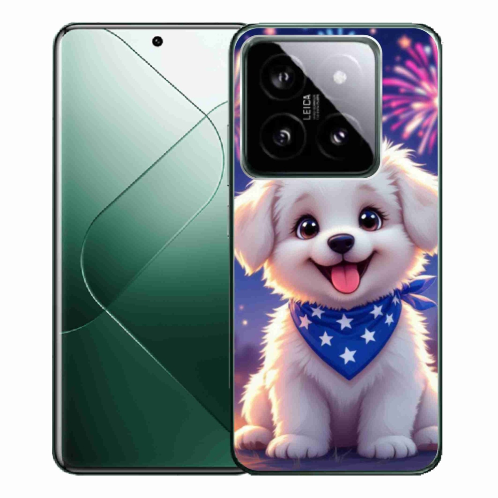Gélový kryt mmCase na Xiaomi 14 Pro - slávnostné šteňa