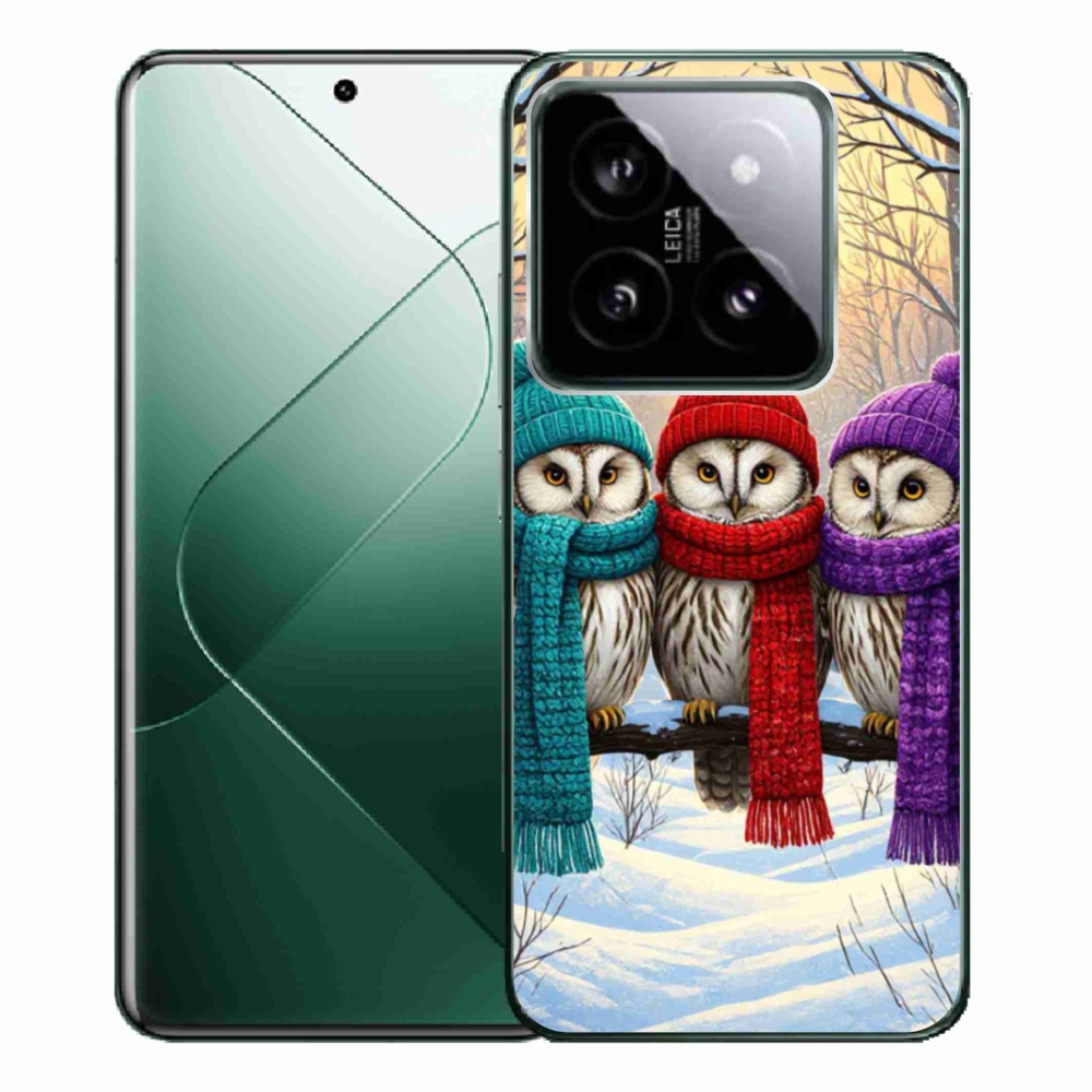 Gélový kryt mmCase na Xiaomi 14 Pro - soví priatelia