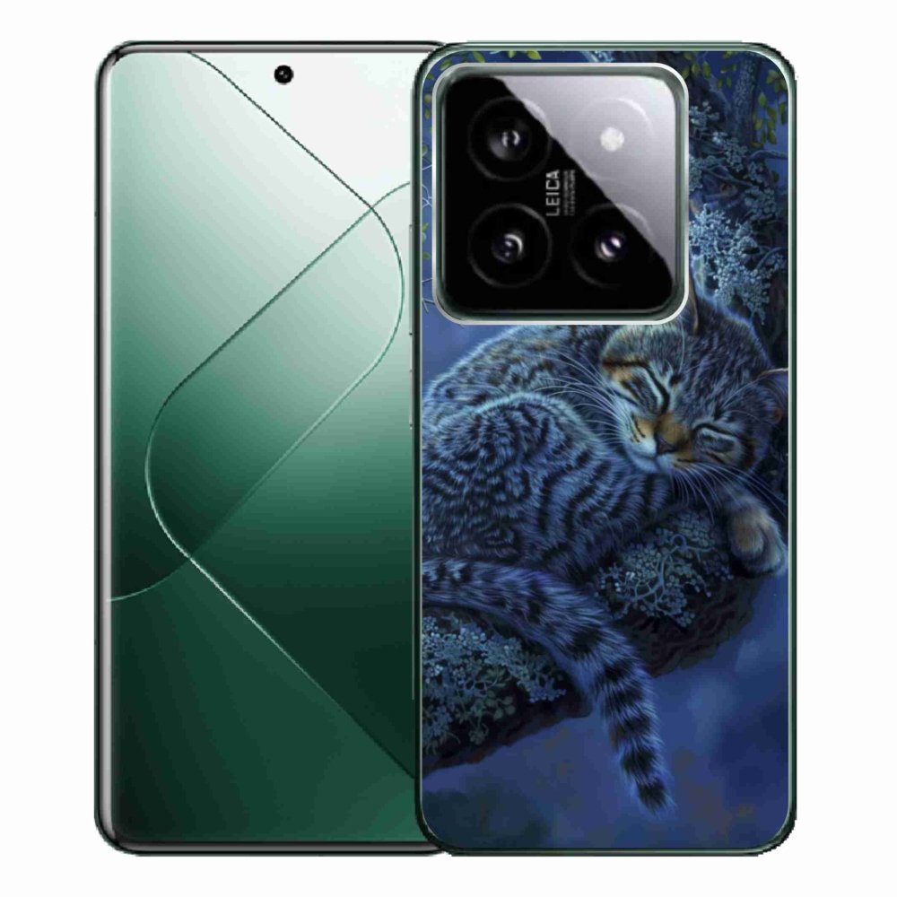 Gélový kryt mmCase na Xiaomi 14 Pro - spiaca mačka