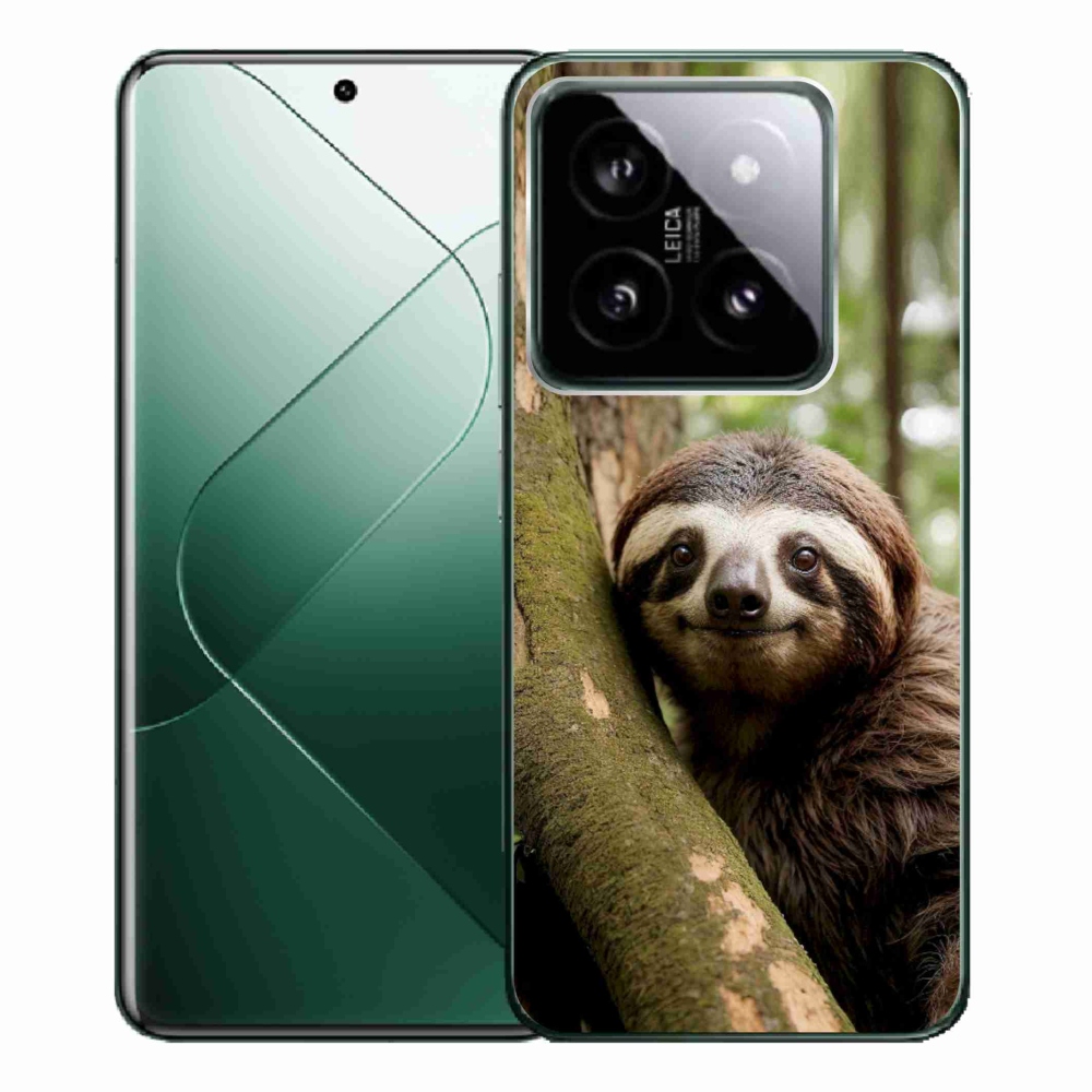 Gélový kryt mmCase na Xiaomi 14 Pro - usmievavý leňochod