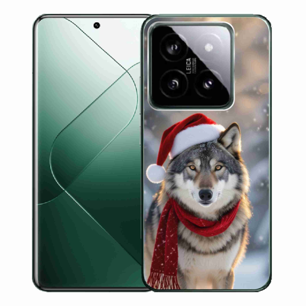 Gélový kryt mmCase na Xiaomi 14 Pro - vianočný vlk