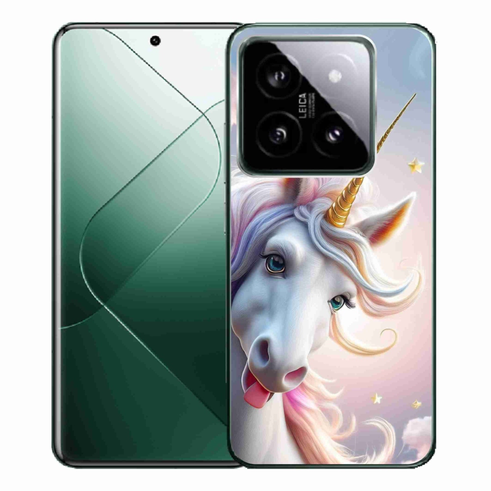 Gélový kryt mmCase na Xiaomi 14 Pro - veselý jednorožec