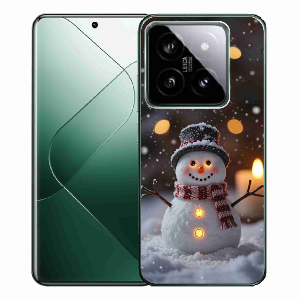 Gélový kryt mmCase na Xiaomi 14 Pro - veselý snehuliak