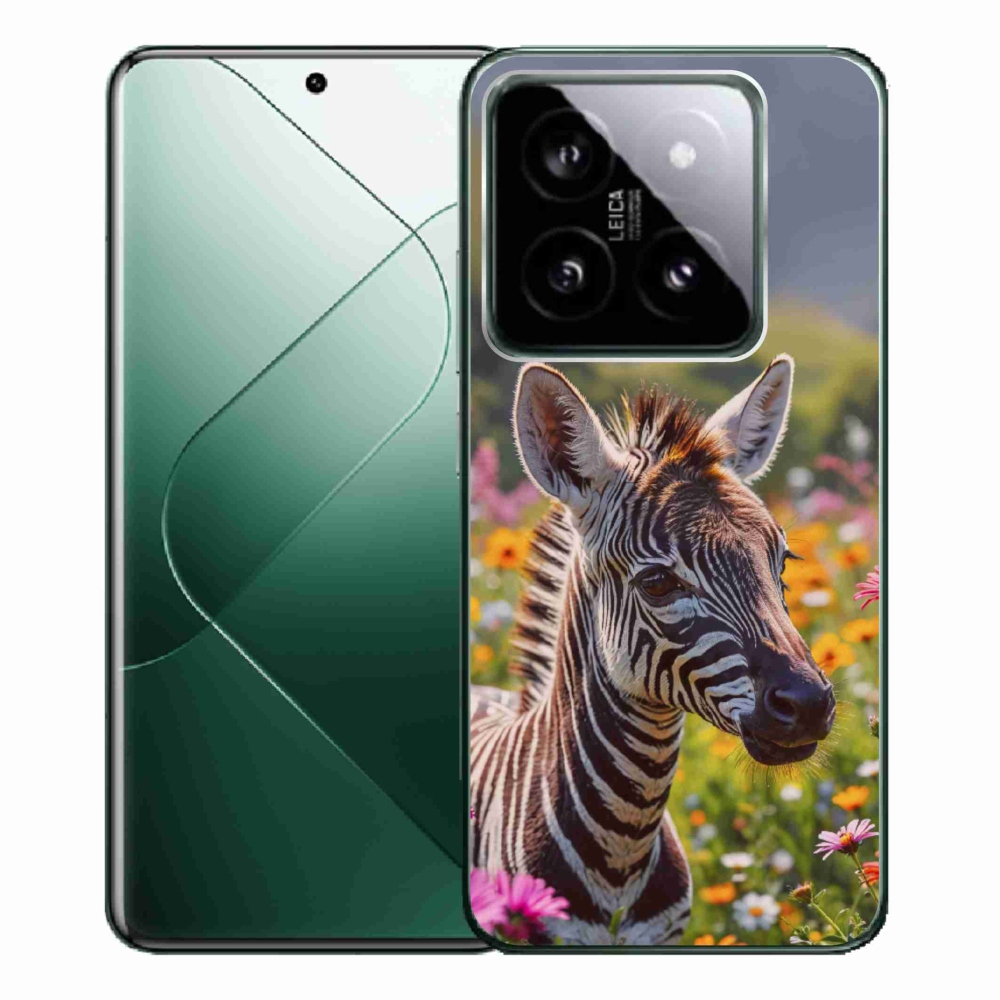 Gélový kryt mmCase na Xiaomi 14 Pro - zebra na lúke