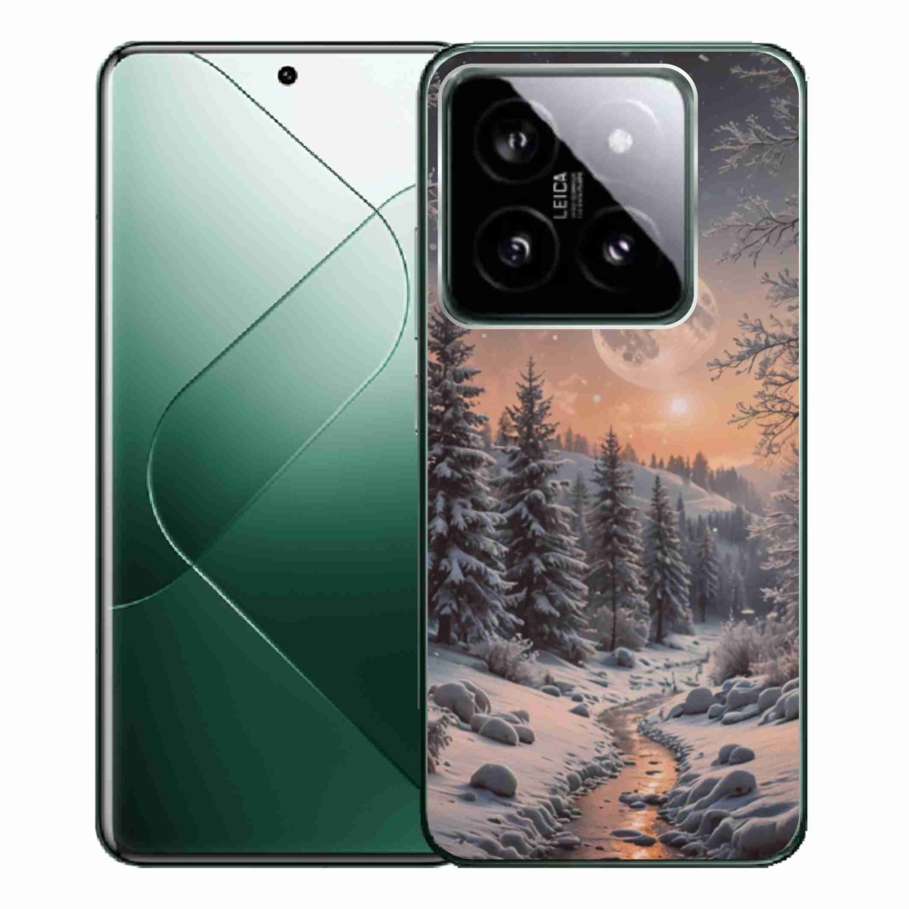 Gélový kryt mmCase na Xiaomi 14 Pro - zimná krajina 2