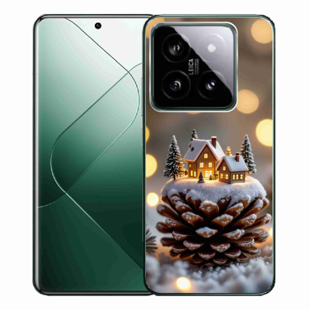 Gélový kryt mmCase na Xiaomi 14 Pro - zimná dedinka