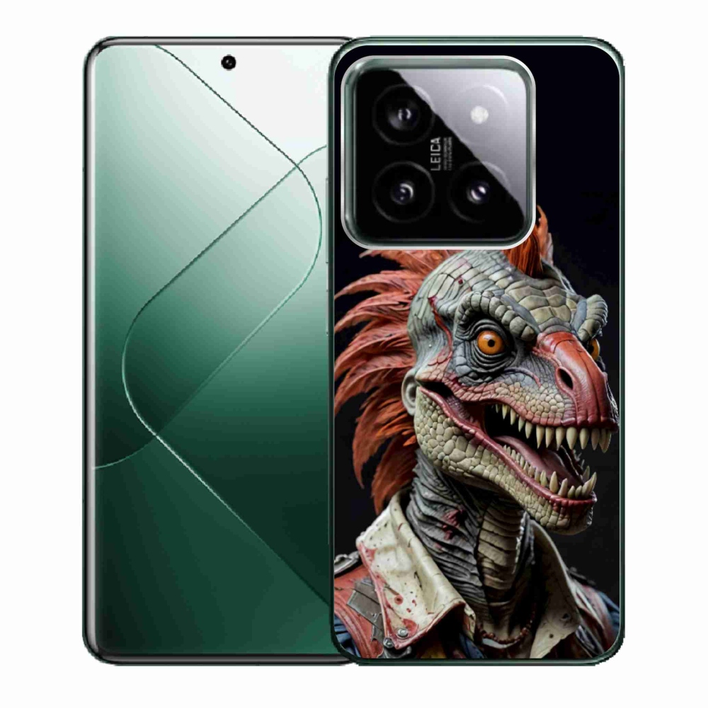 Gélový kryt mmCase na Xiaomi 14 - punk dinosaurus
