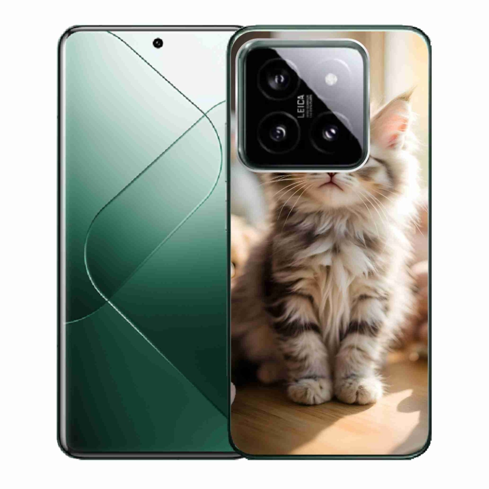 Gélový kryt mmCase na Xiaomi 14 - roztomilé mačiatko 10