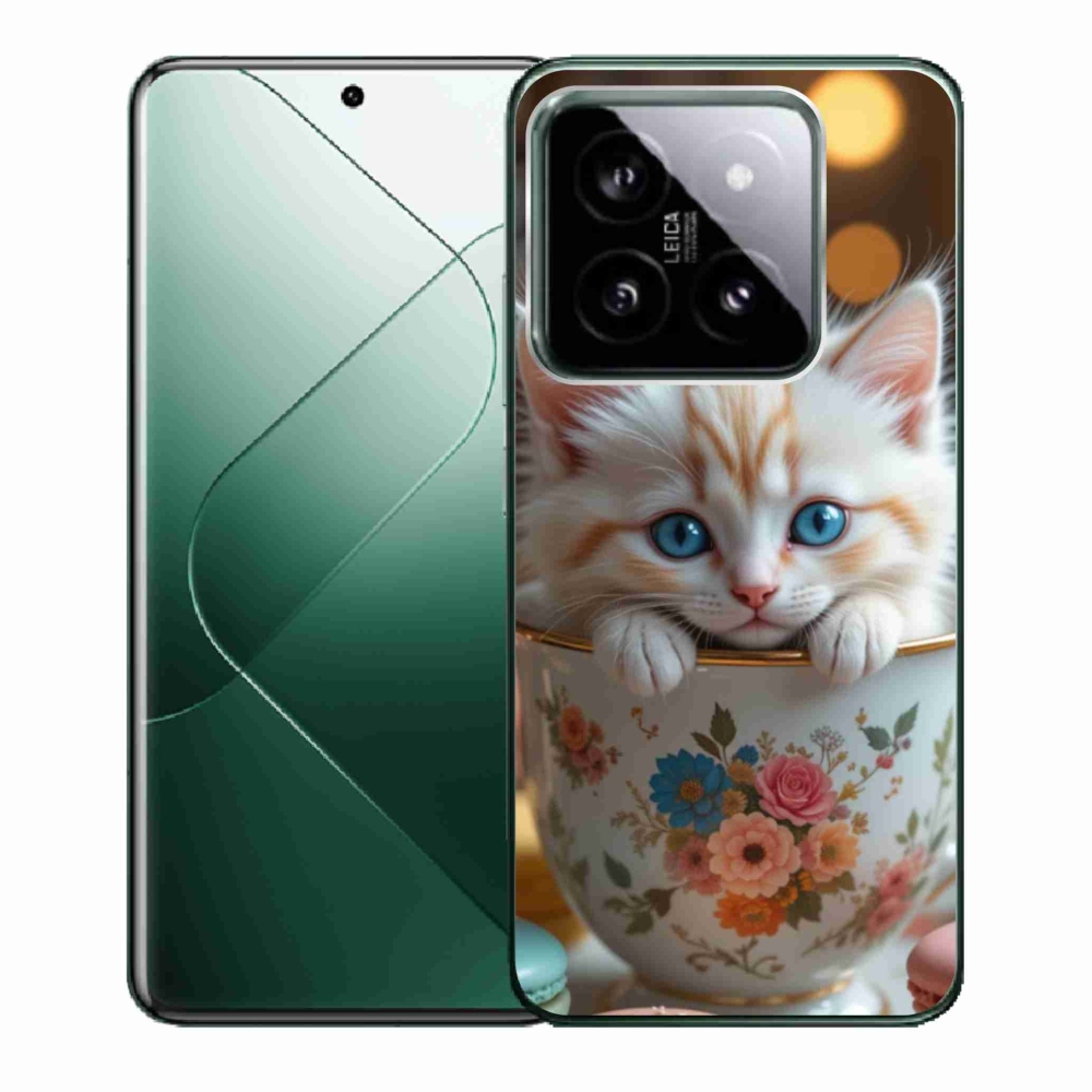 Gélový kryt mmCase na Xiaomi 14 - roztomilé mačiatko 6