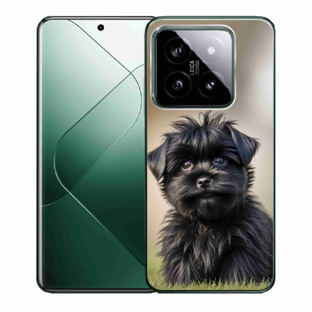 Gélový kryt mmCase na Xiaomi 14 - roztomilý čierny psík