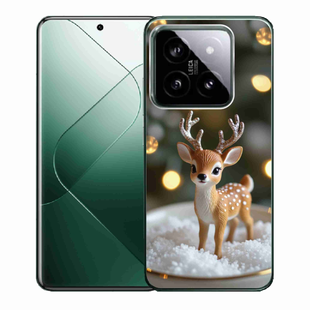 Gélový kryt mmCase na Xiaomi 14 - roztomilý vianočný jeleň