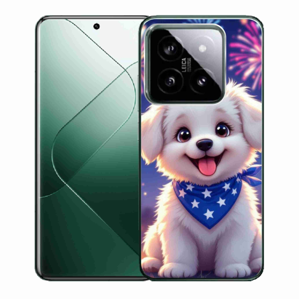 Gélový kryt mmCase na Xiaomi 14 - slávnostné šteňa