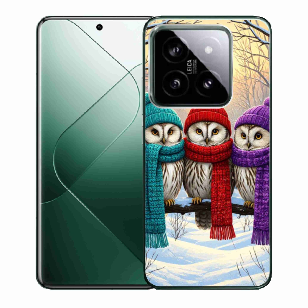 Gélový kryt mmCase na Xiaomi 14 - soví priatelia