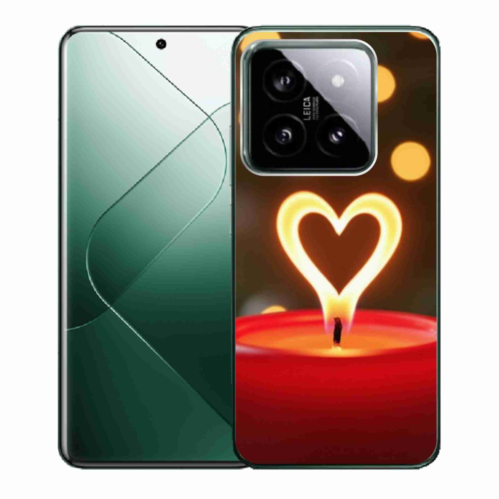 Gélový kryt mmCase na Xiaomi 14 - srdce z plameňa