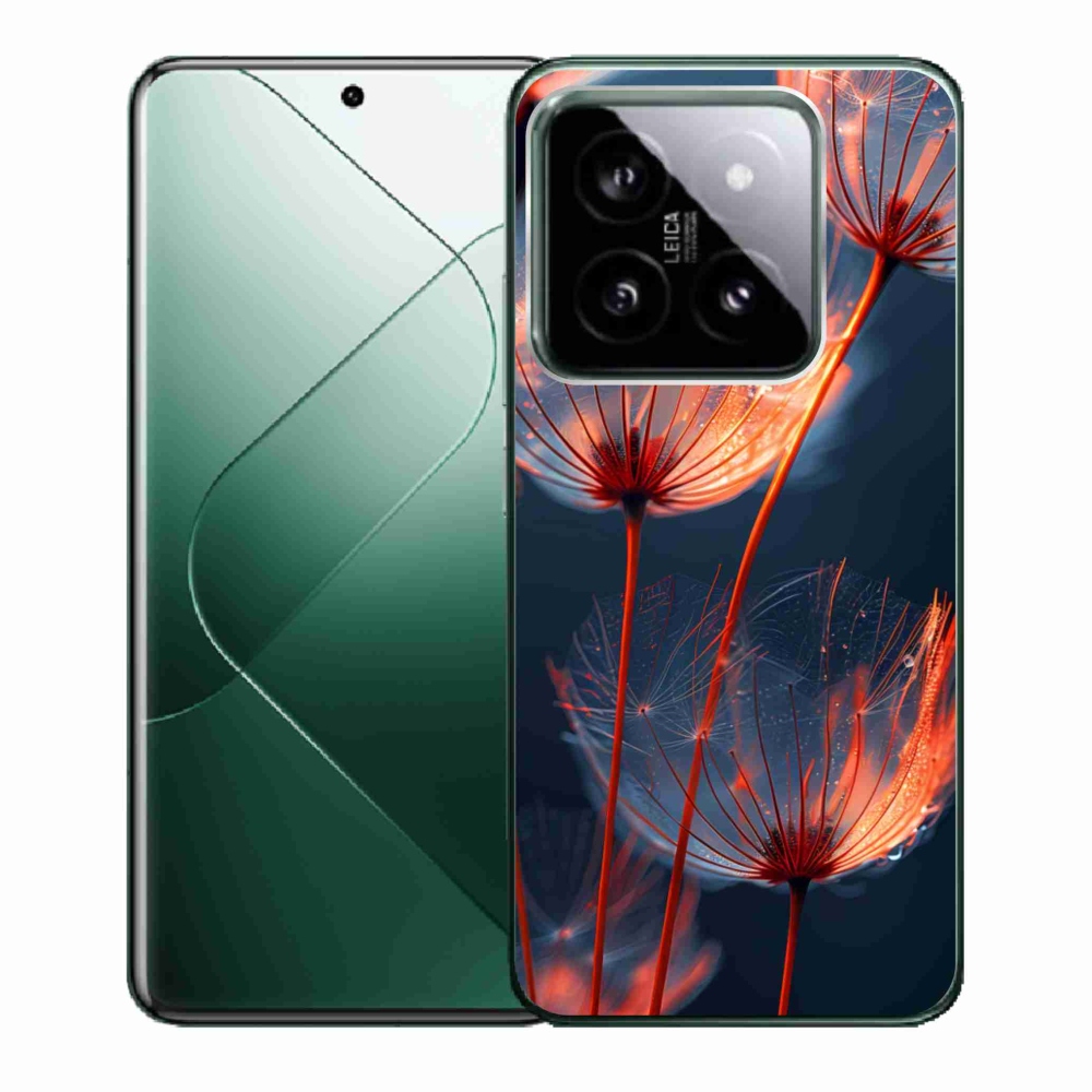 Gélový kryt mmCase na Xiaomi 14 - svetielkujúce páperie