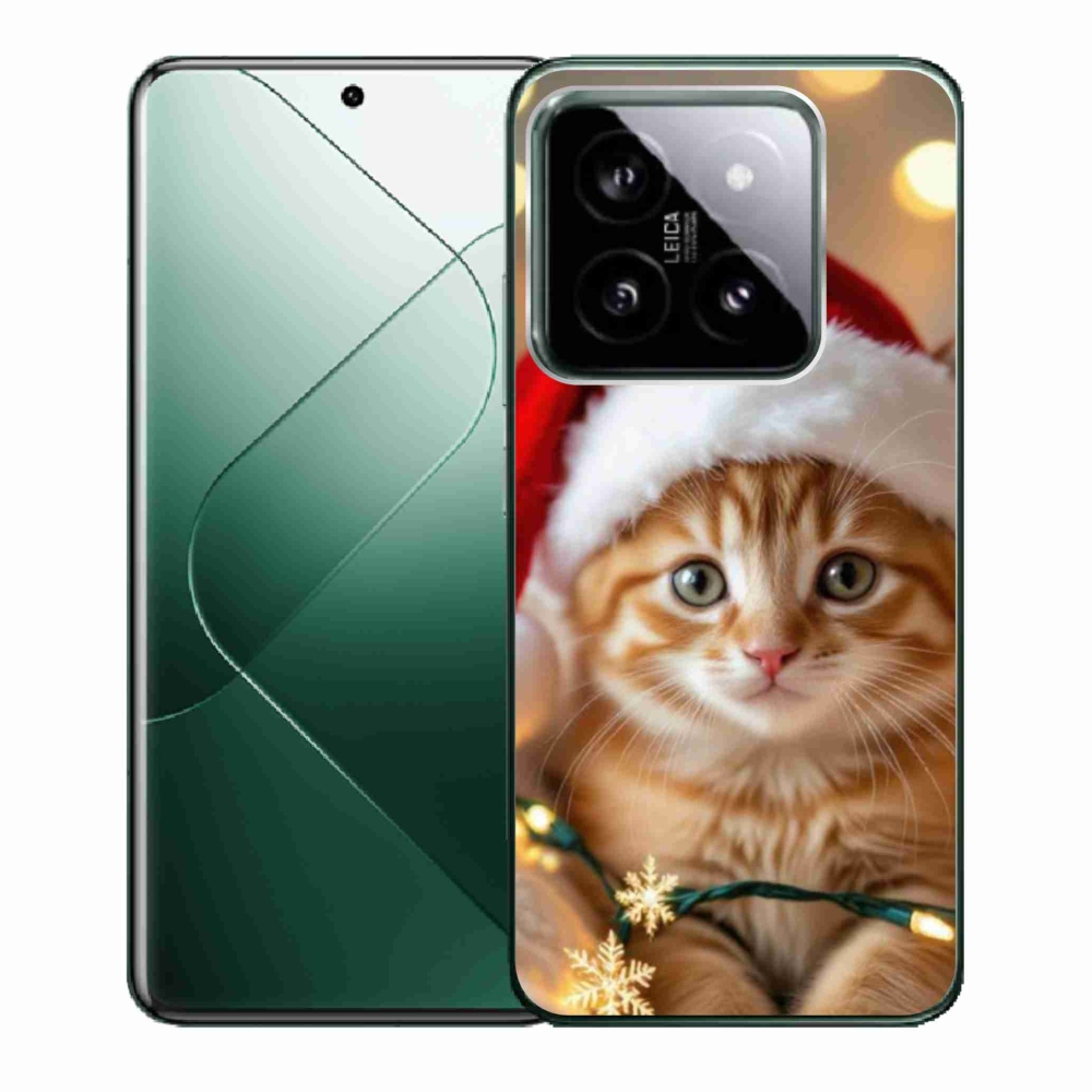 Gélový kryt mmCase na Xiaomi 14 - vianočné mačiatko