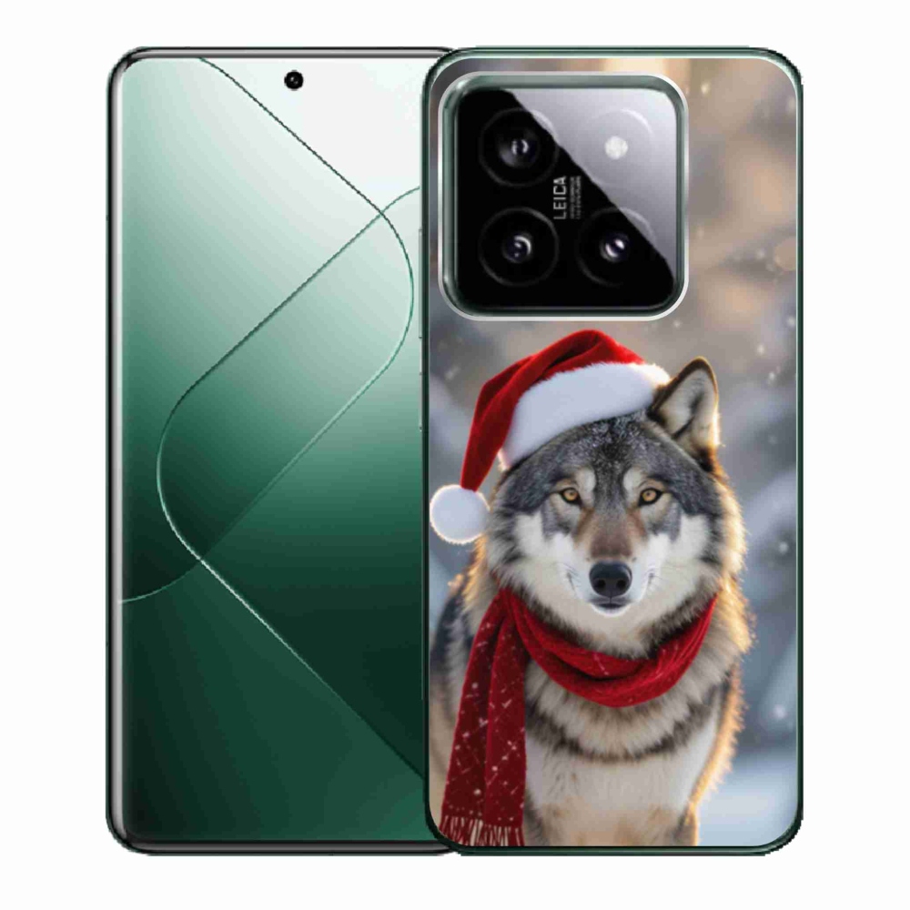 Gélový kryt mmCase na Xiaomi 14 - vianočný vlk