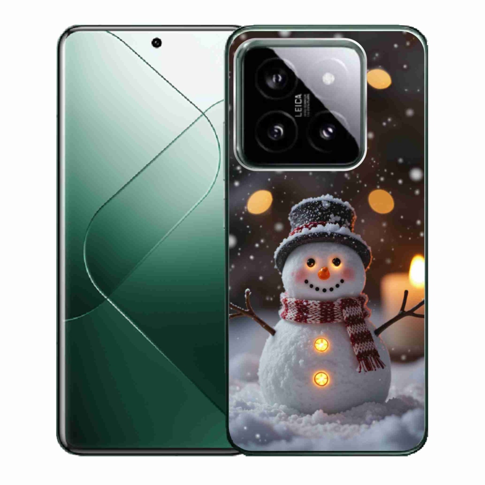 Gélový kryt mmCase na Xiaomi 14 - veselý snehuliak