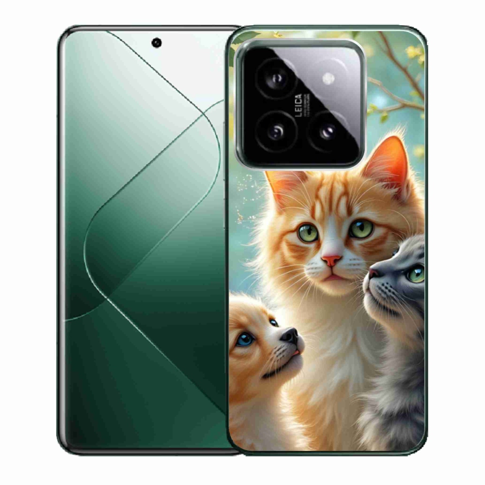 Gélový kryt mmCase na Xiaomi 14 - zvieracie priateľstvo 2