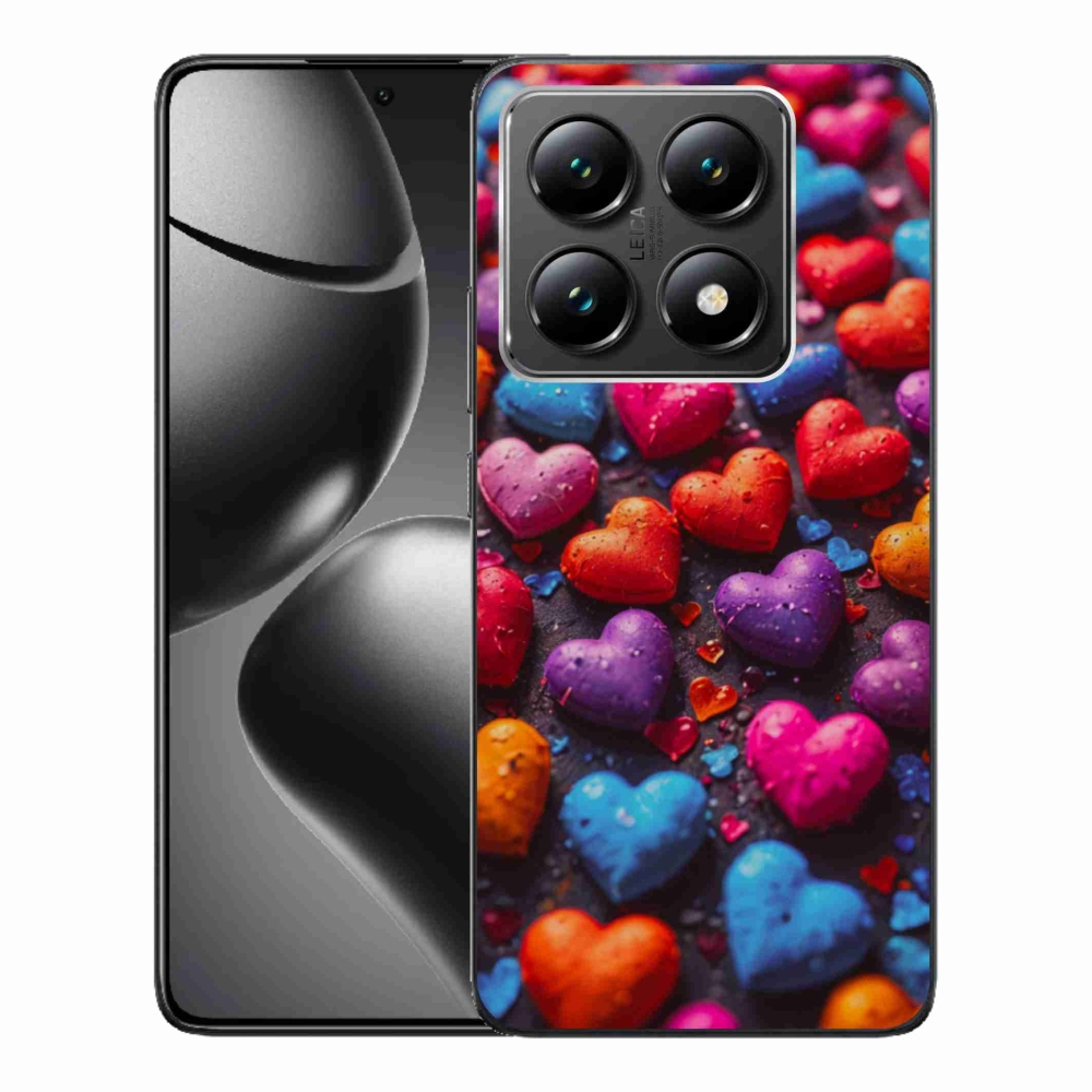 Gélový kryt mmCase na Xiaomi 14T - farebné srdcia