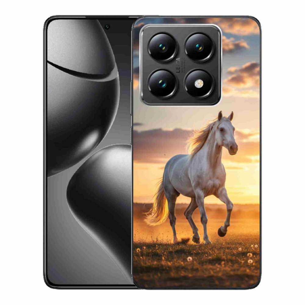 Gélový kryt mmCase na Xiaomi 14T - bežiaci biely kôň 2