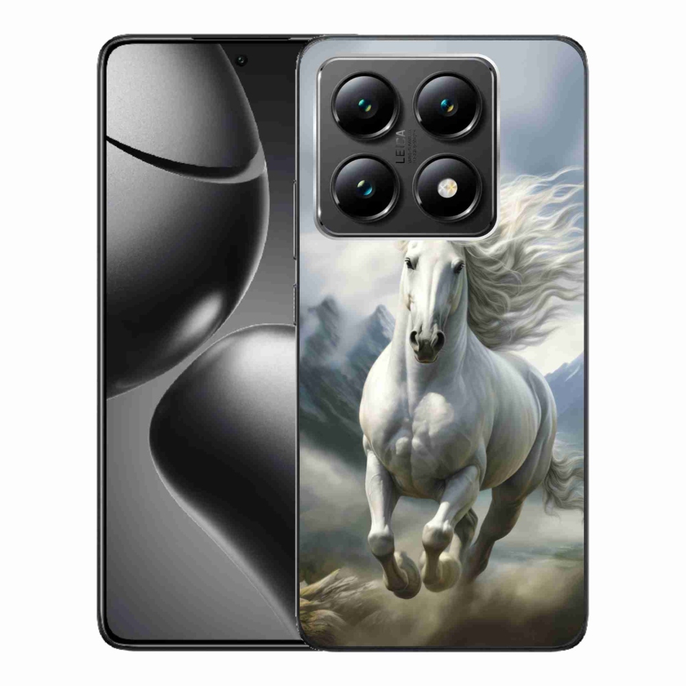 Gélový kryt mmCase na Xiaomi 14T - bežiaci biely kôň 3