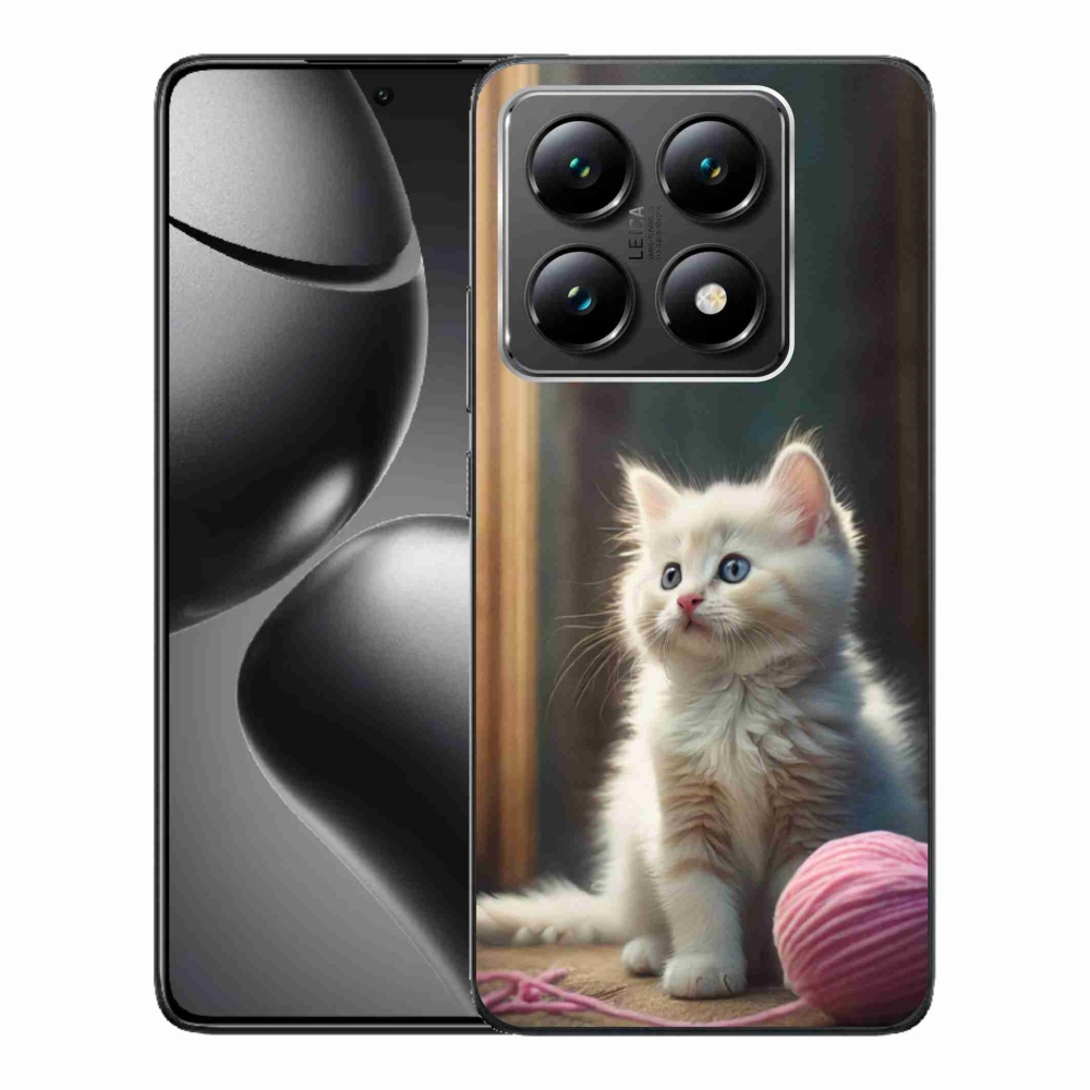 Gélový kryt mmCase na Xiaomi 14T - biele mačiatko 2