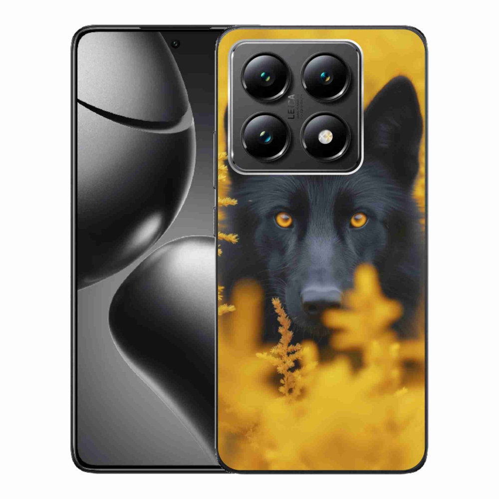 Gélový kryt mmCase na Xiaomi 14T - čierny vlk 2