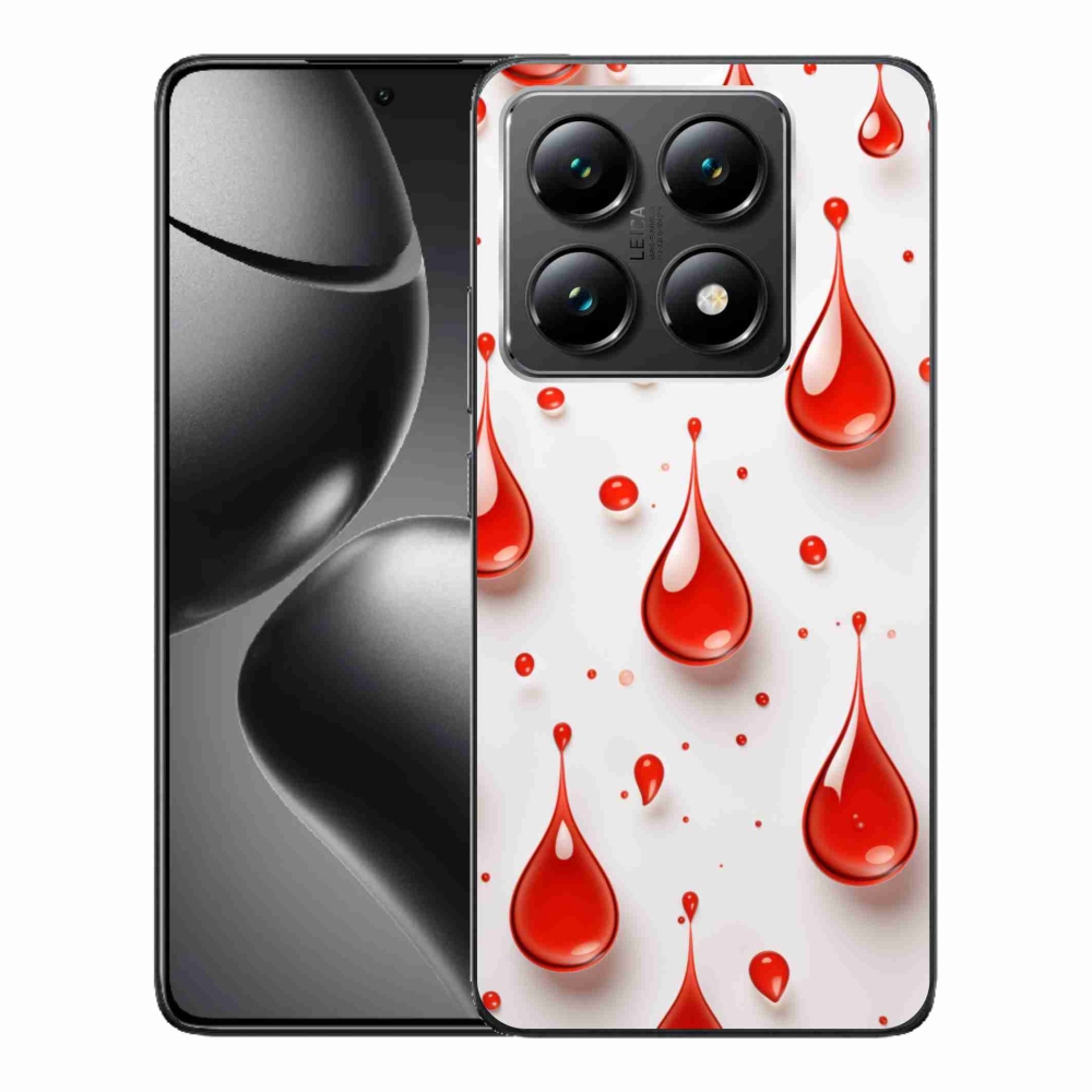 Gélový kryt mmCase na Xiaomi 14T - červené kvapky
