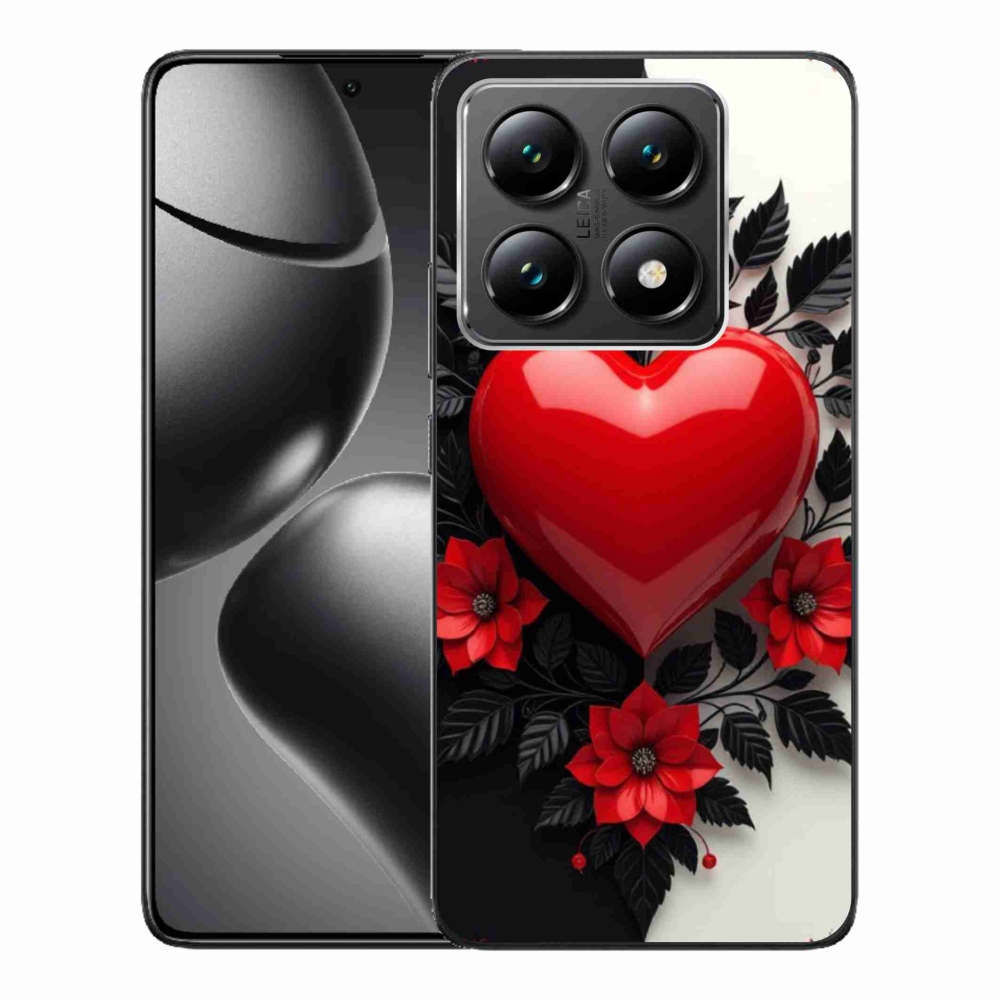 Gélový kryt mmCase na Xiaomi 14T - červené srdce
