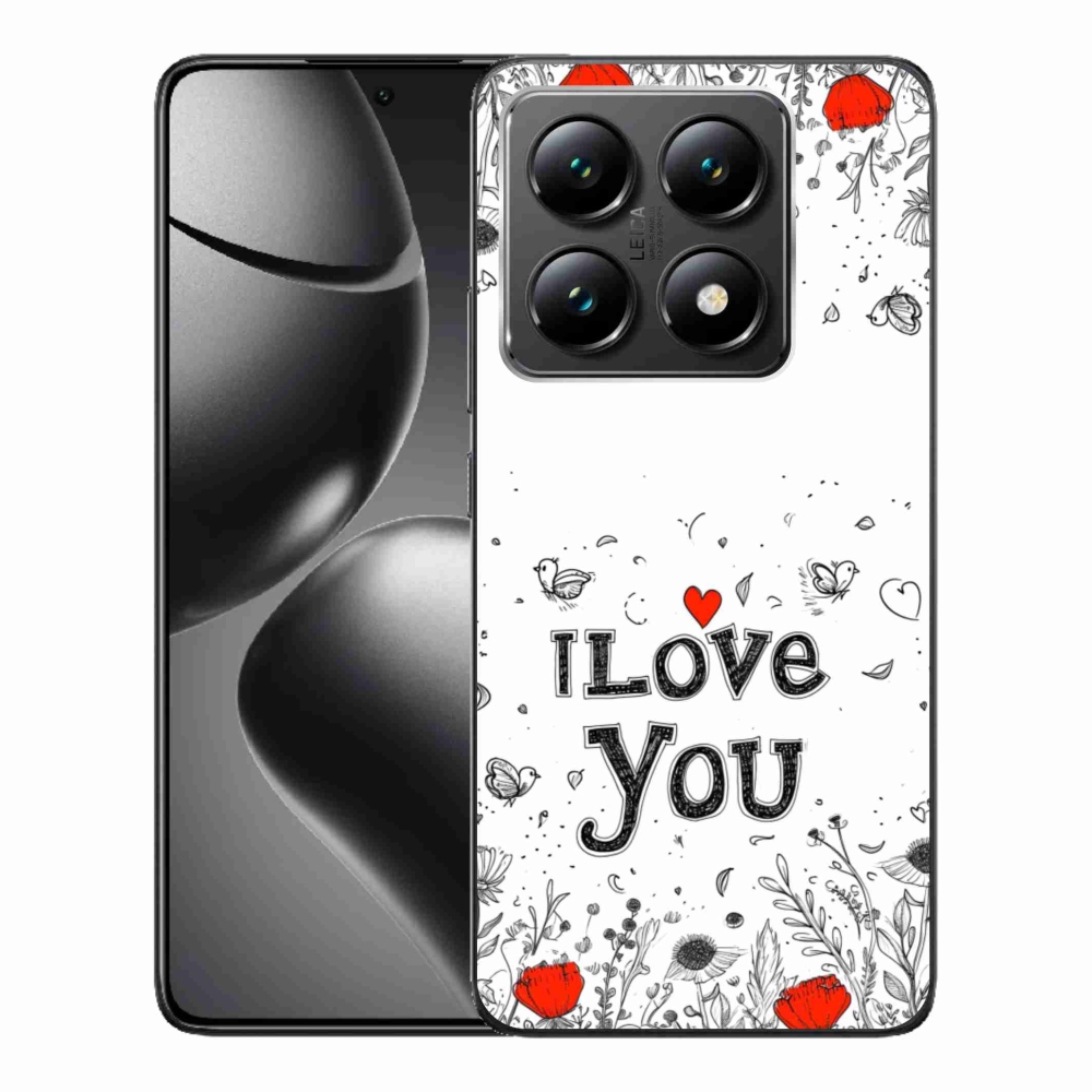 Gélový kryt mmCase na Xiaomi 14T - I love you biele pozadie