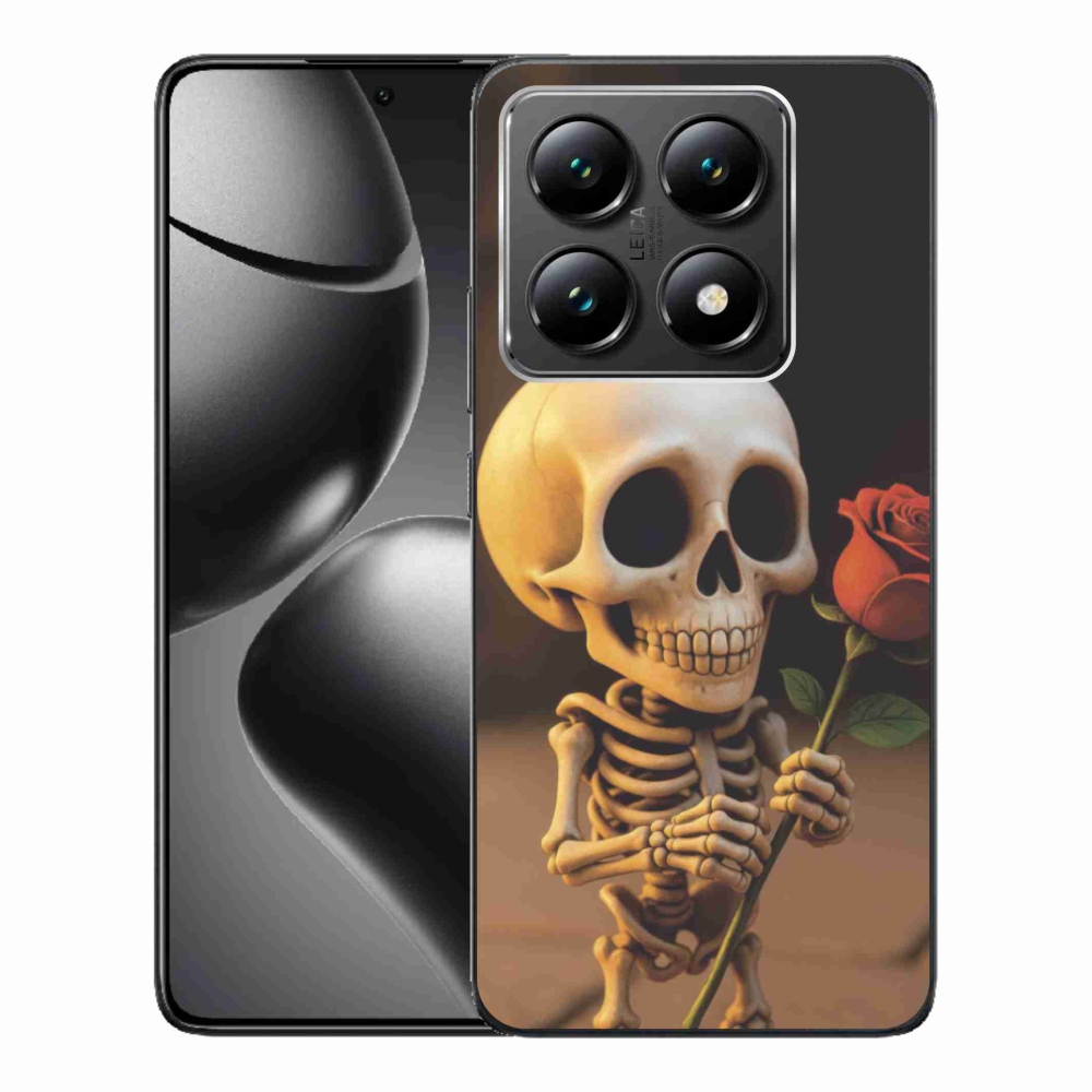Gélový kryt mmCase na Xiaomi 14T - kostlivec s ružou